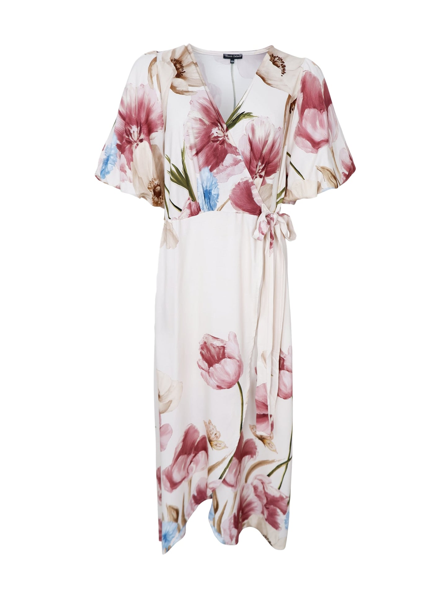 BC BELL WRAP DRESS CREME