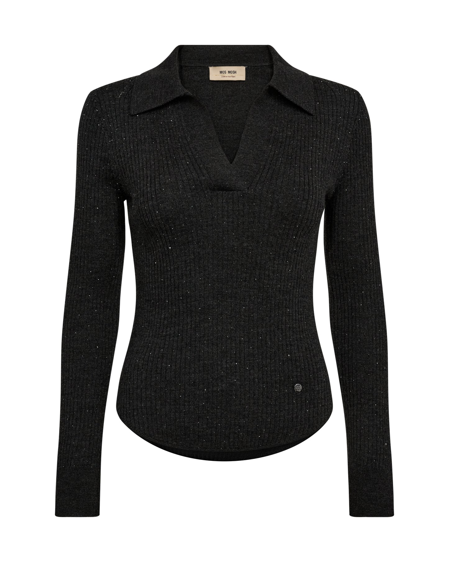 MM RONIKA WOOL KNIT POLO PHANTON