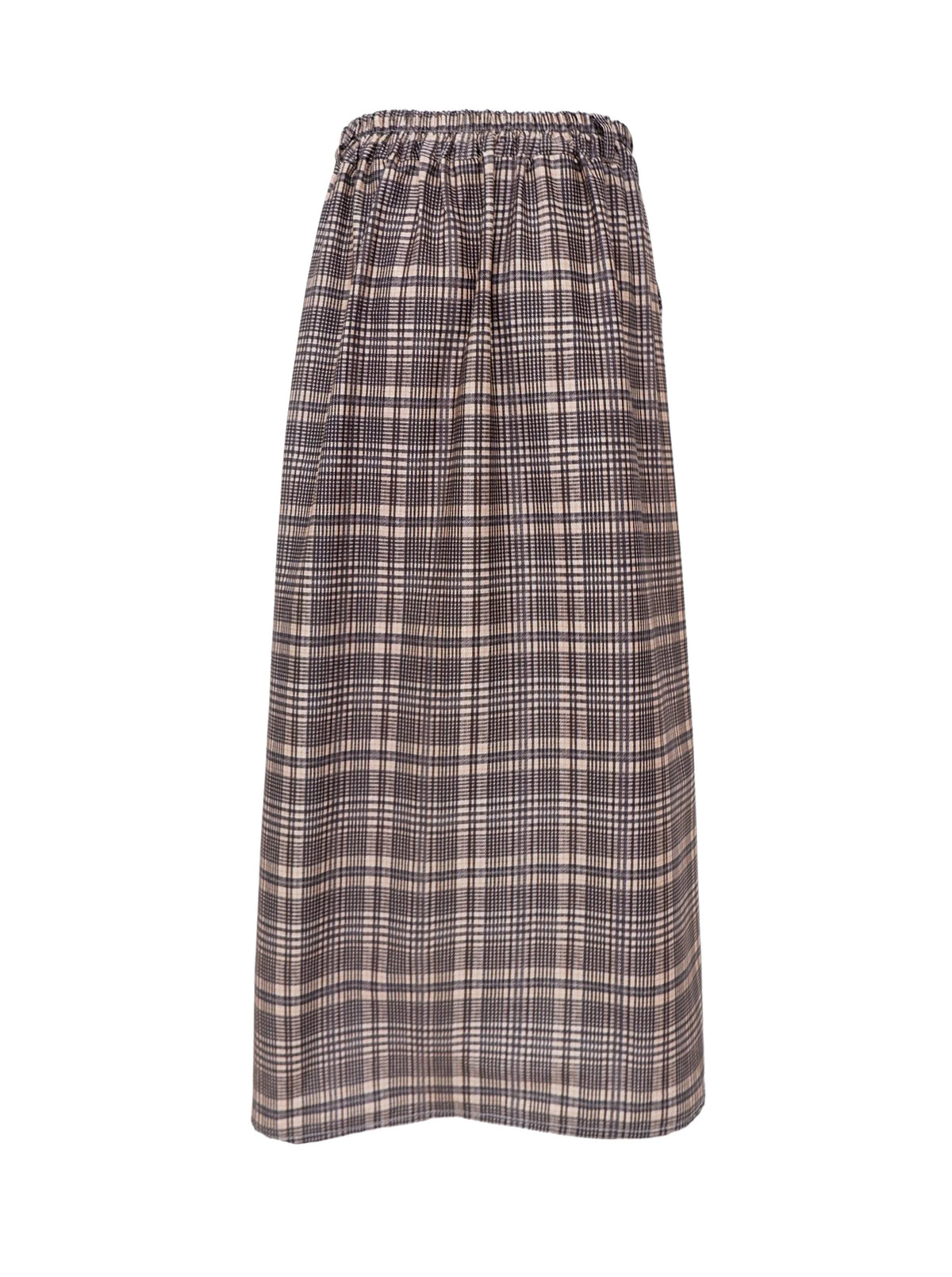 BC YORK CHECK SKIRT BLACK