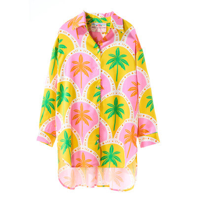 SK LISA BLOUSE ORANGE PALM