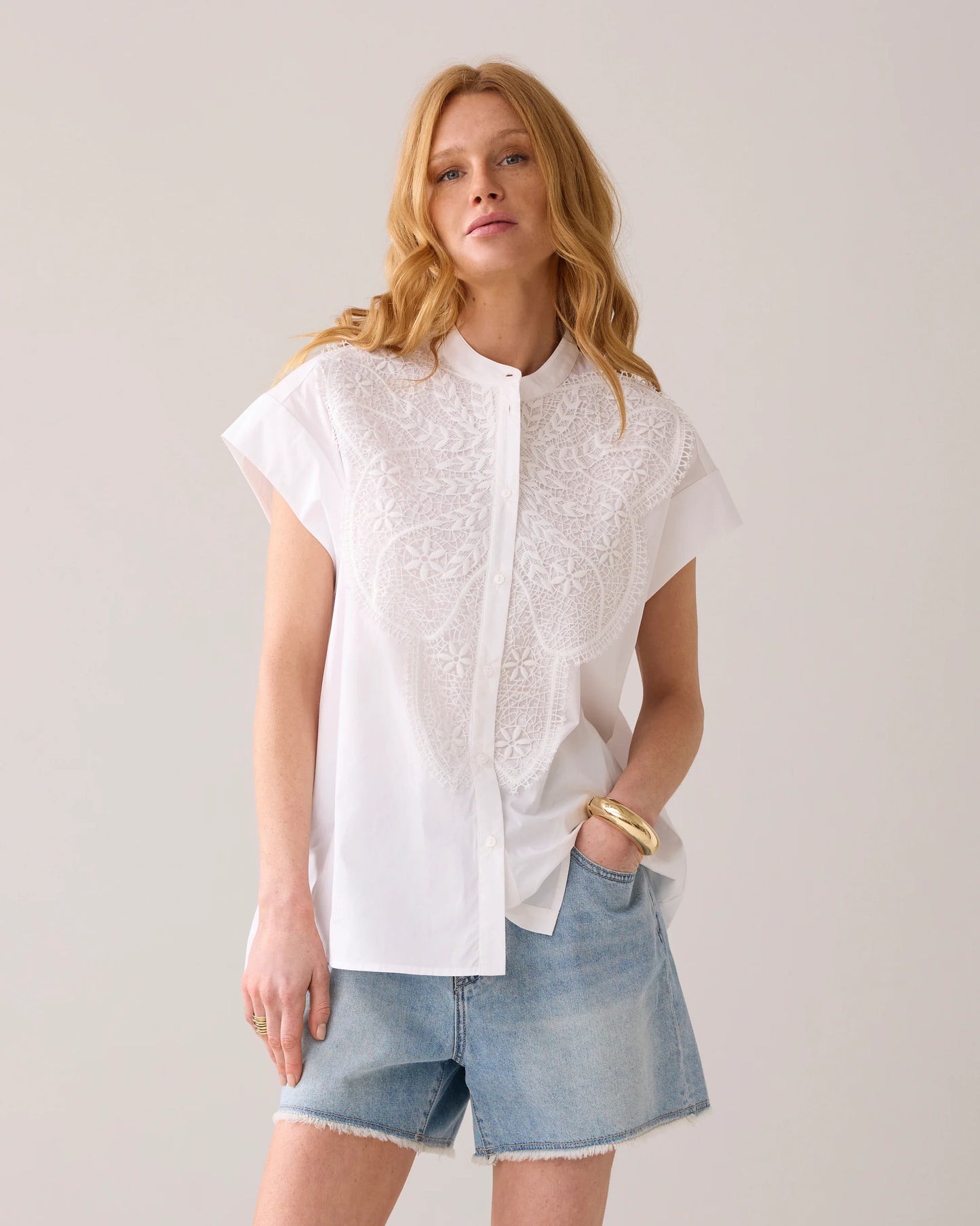 SUMMUM CRISPY POLIN BLOUSE
