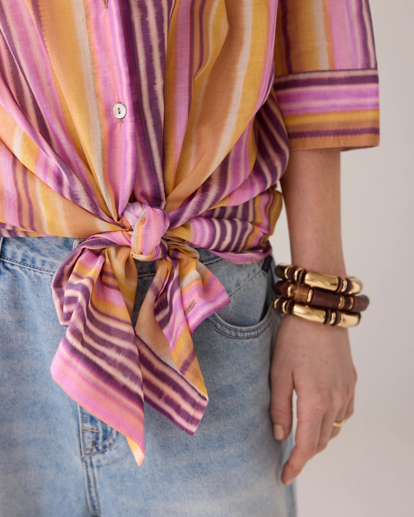 SUMMUM STRIPED SHIRT BLOUSE