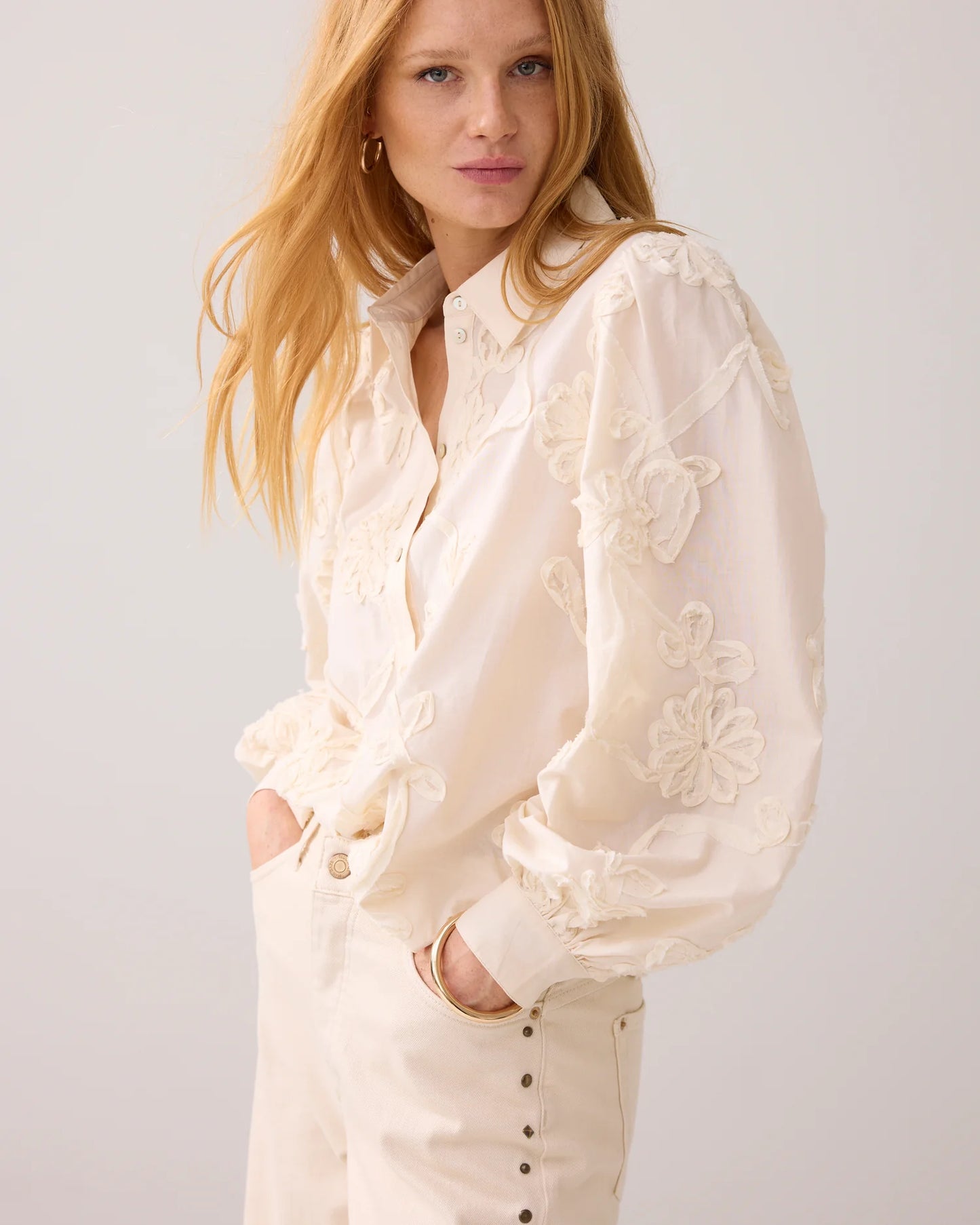 SUMMUM BLOUSE TAPE PATTE VOILE IVOR