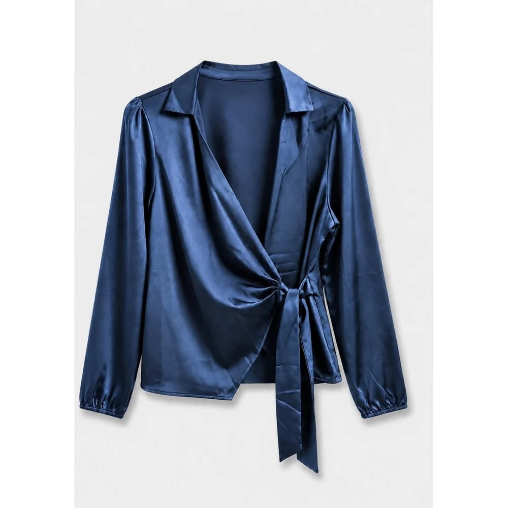 TIM & SIMONSEN BEATE WRAP BLOUSE BL