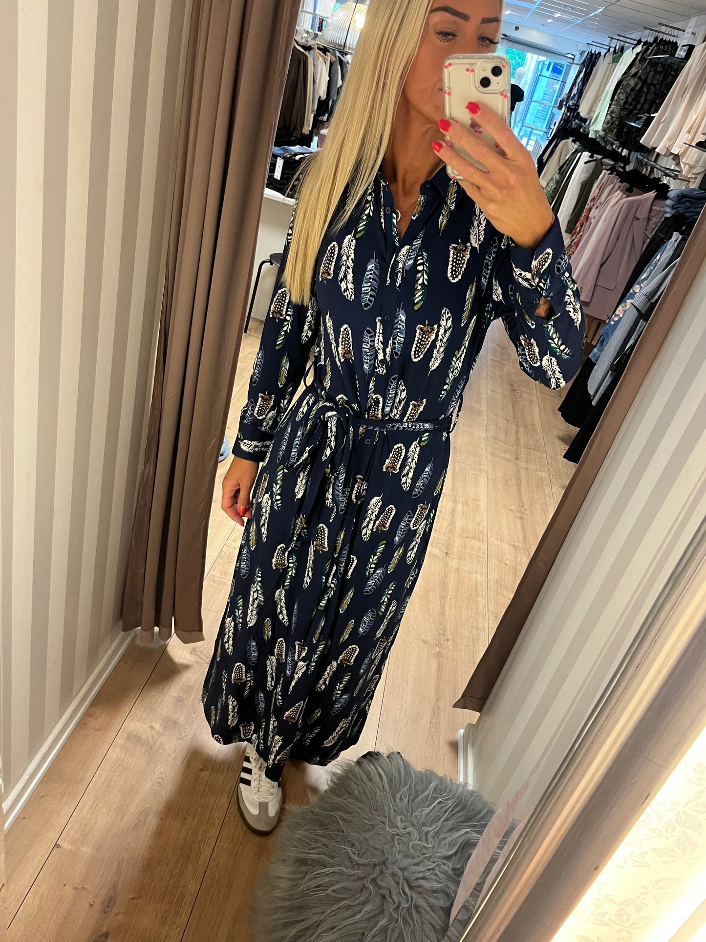 CS Comfy Shirt Dress Navy
