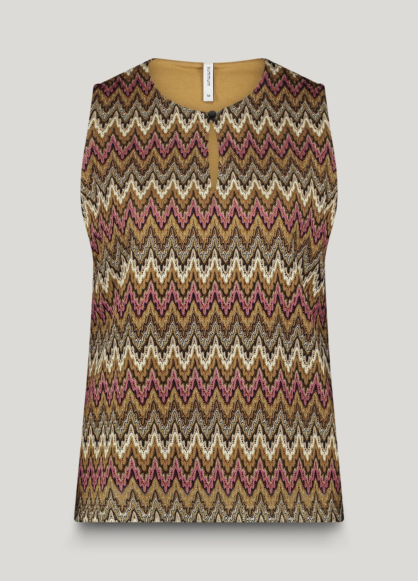 SUMMUM JACQUARD ZIGZAG TOP