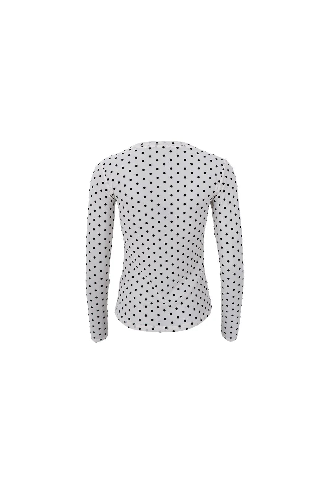 BCJENNIE DOTTED MESH BLOUSE OFF WHI