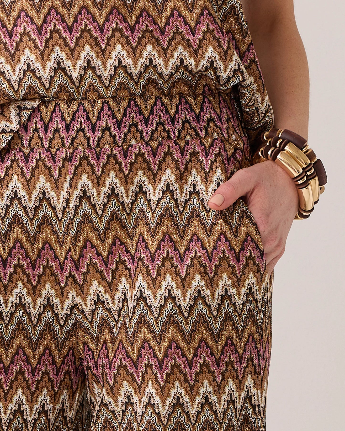 SUMMUM FLARED TROUSERS ZIGZAG