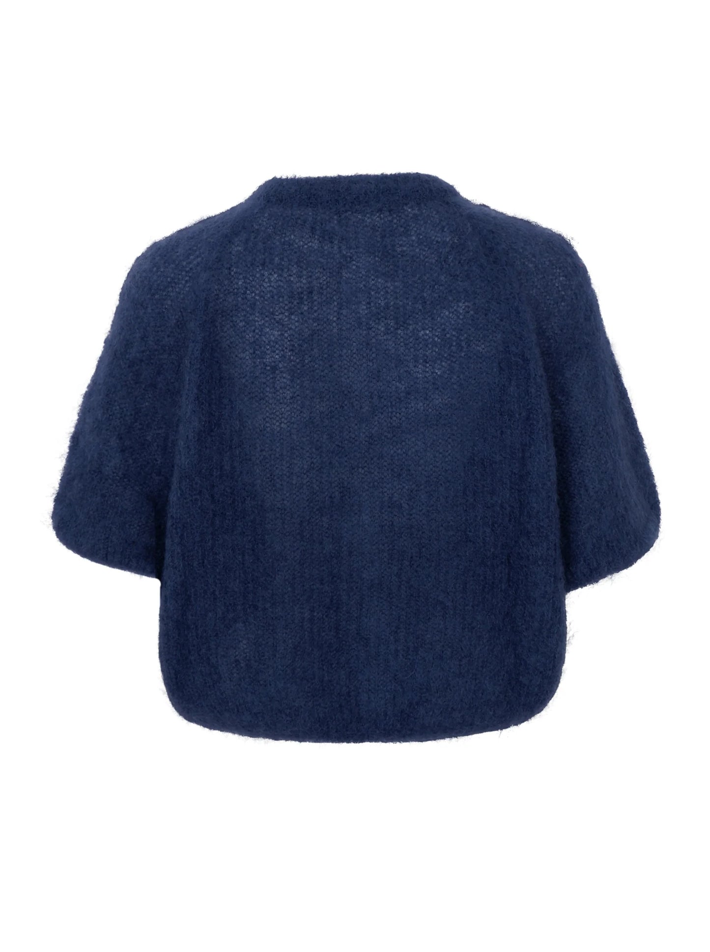 BCBJOERK PATENT KNIT CARDIGAN NAVY