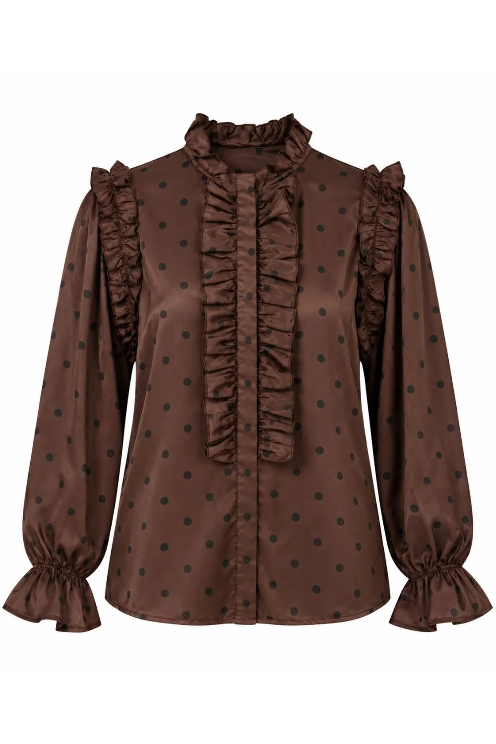 COSTA MANI DOTS SHIRT CHOCO