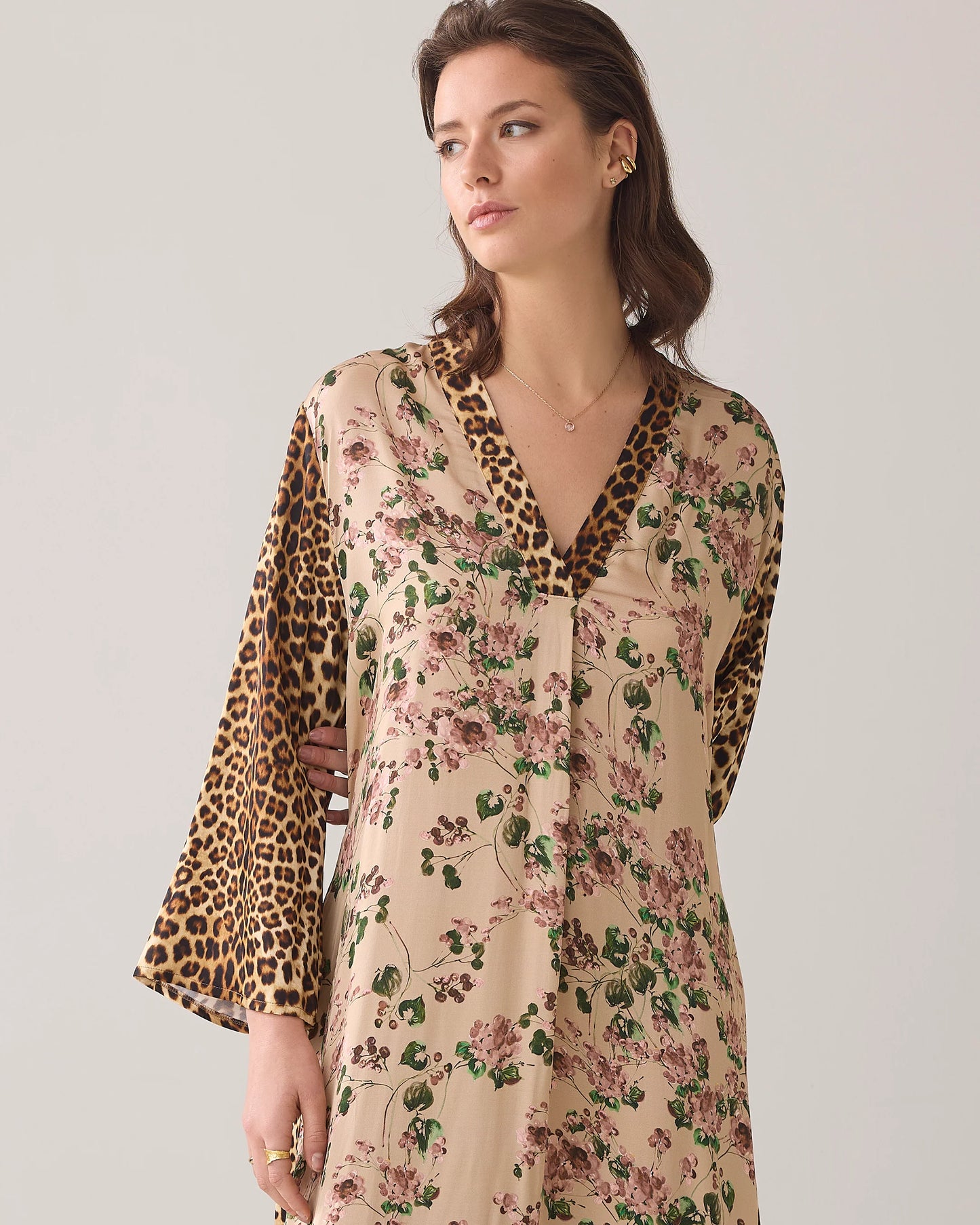 SUMMUM DRESS FLOWER PRINT MULTICOLO