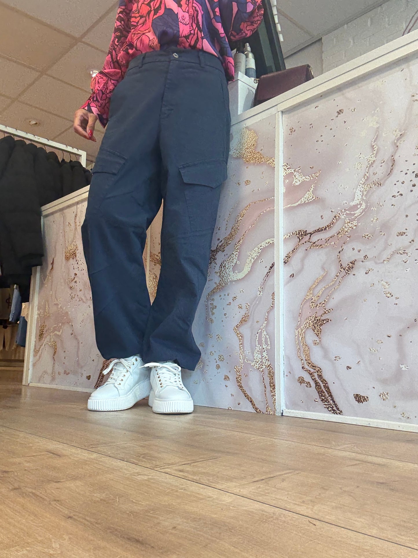 SK KYLIE PANTS CANVA NAVY BLUE