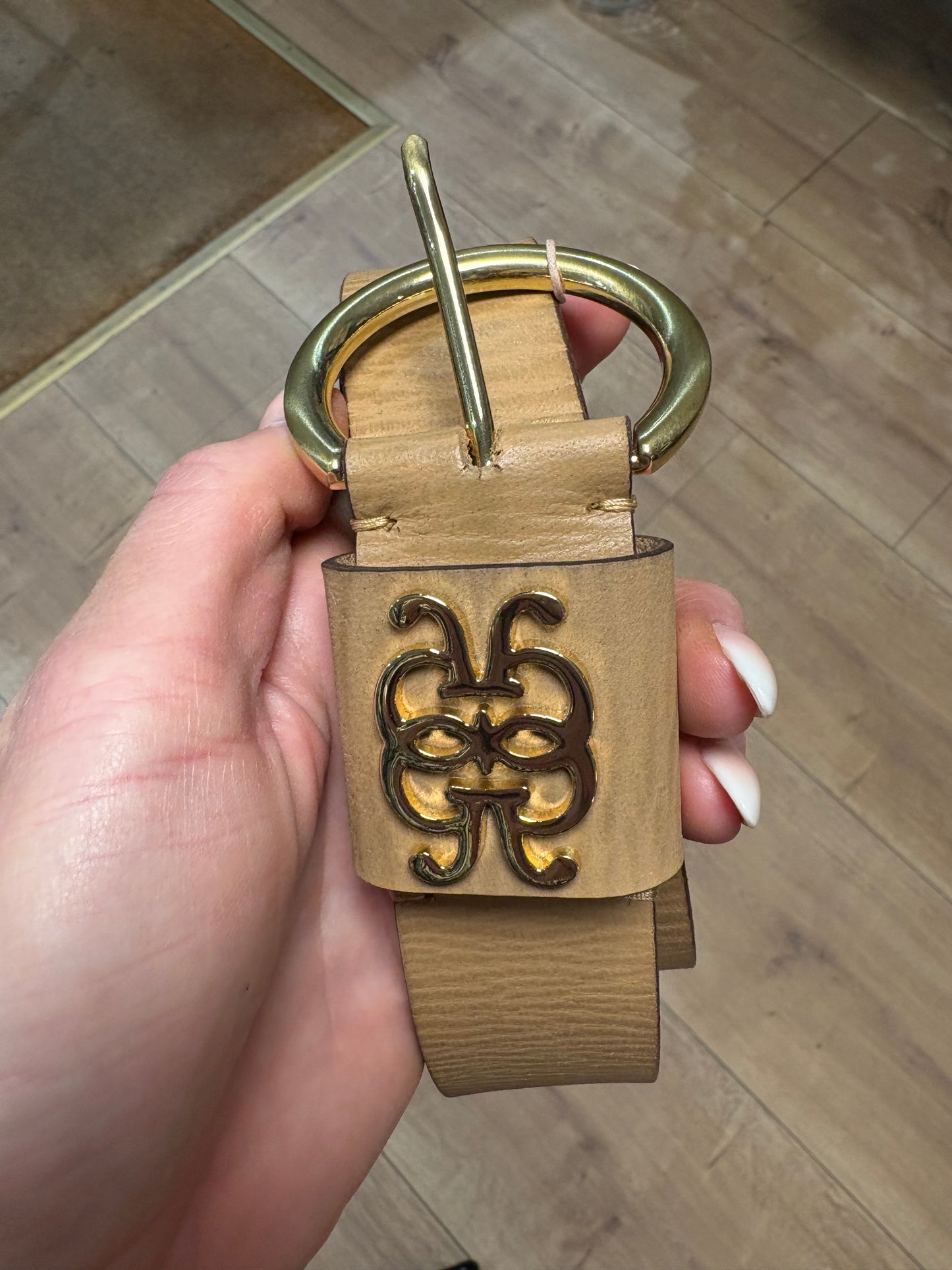 GUSTAV CRYSTAL LEATHER BELT 60906