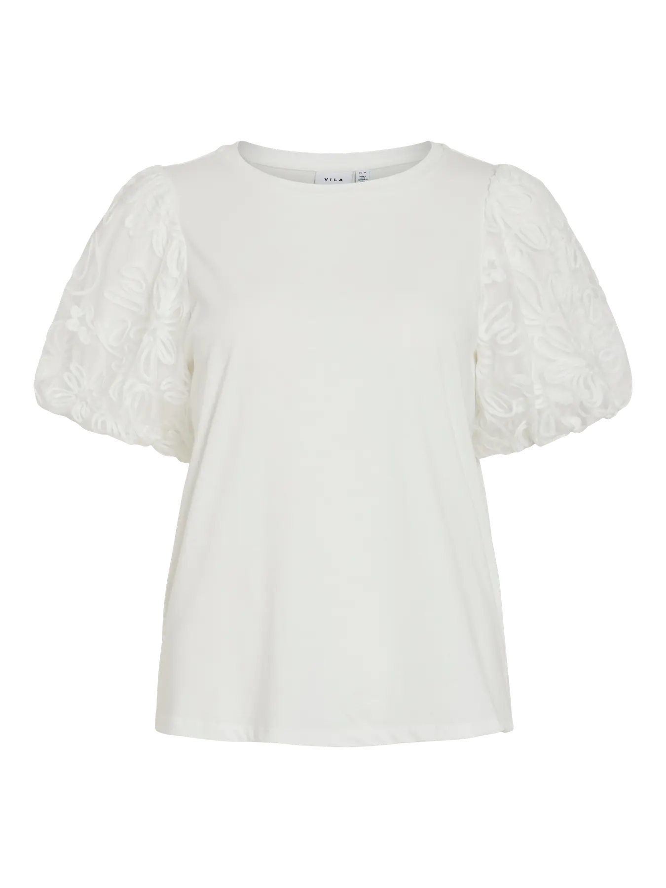 VILA VISIMONIA O-NECK S/S TOP WHITE