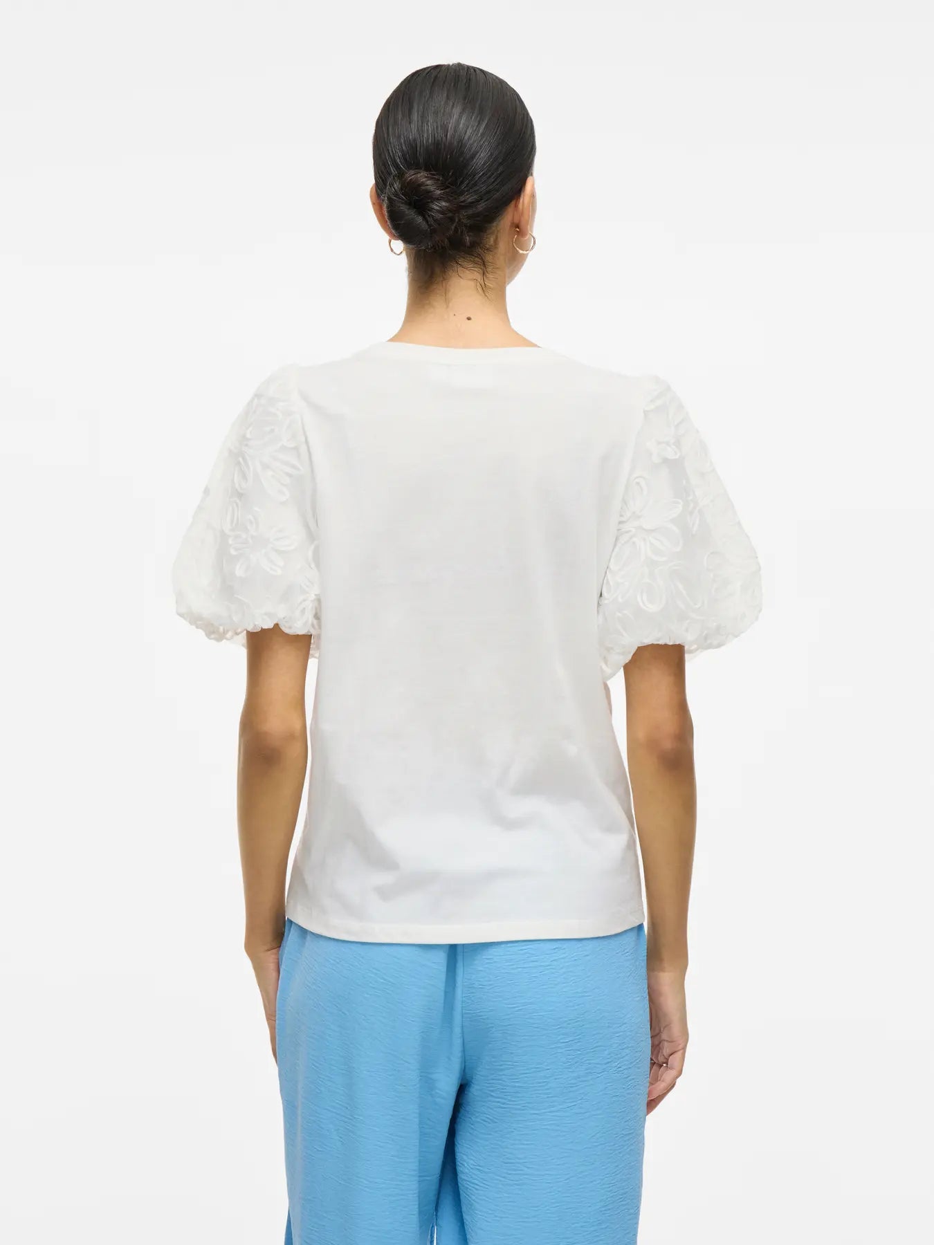 VILA VISIMONIA O-NECK S/S TOP WHITE