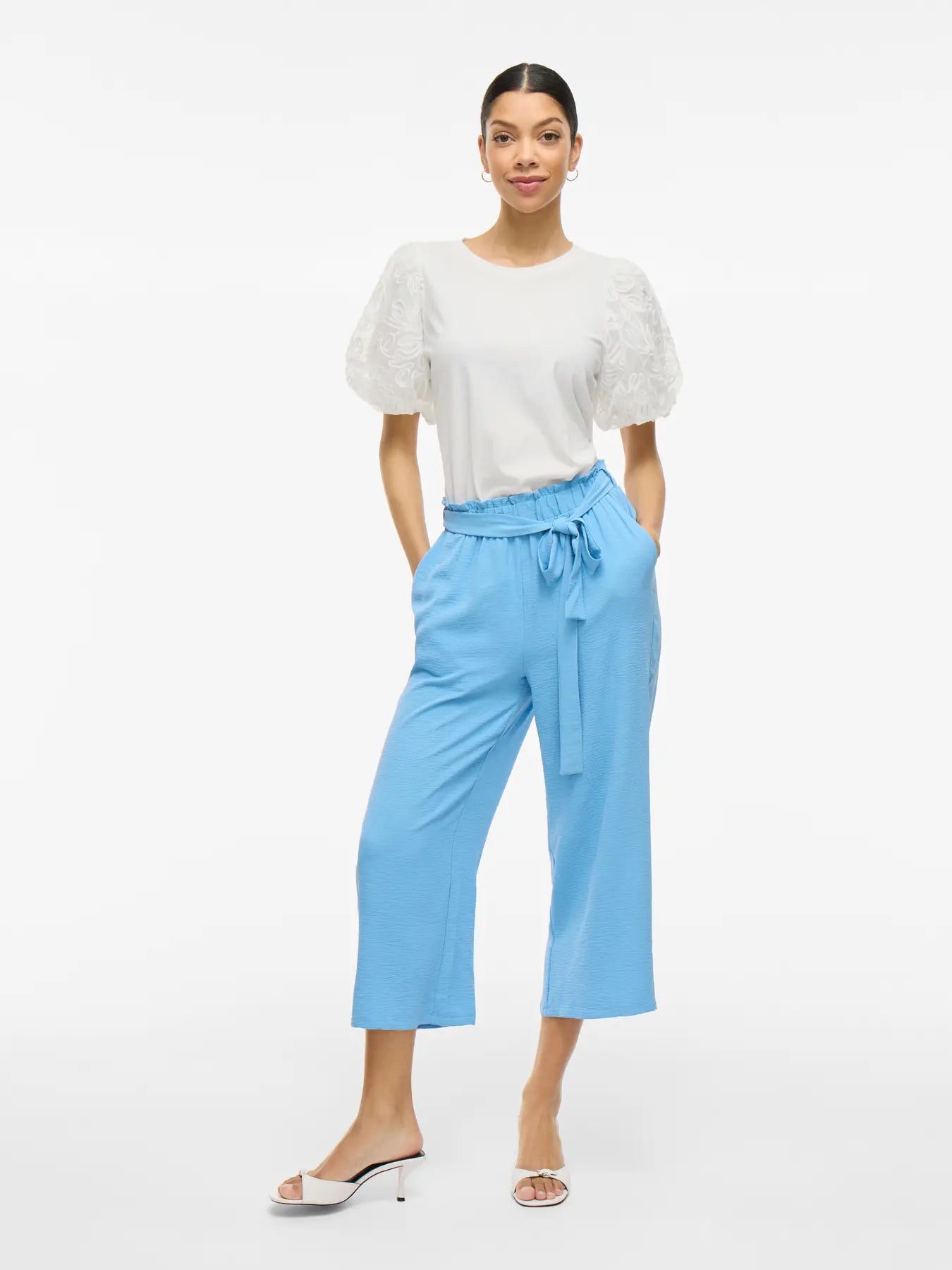 VILA VISIMONIA O-NECK S/S TOP WHITE