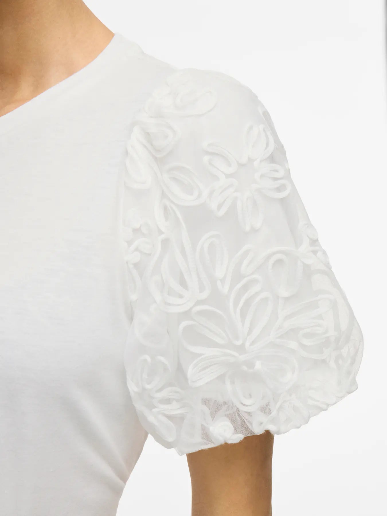 VILA VISIMONIA O-NECK S/S TOP WHITE