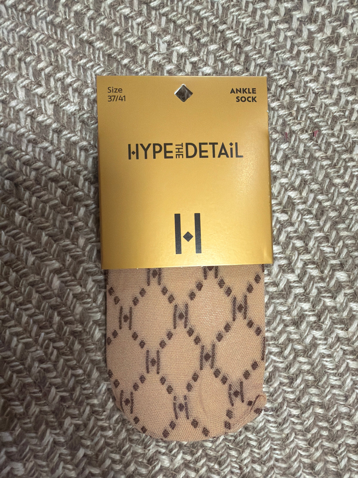 HTD SOCK LOGO SAND/BROWN