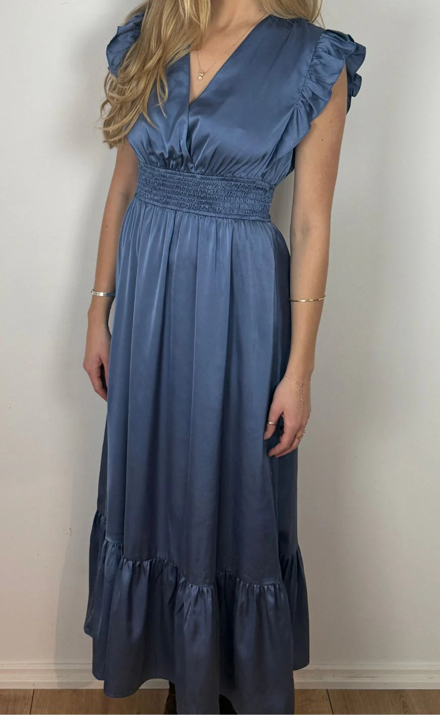 CONTINUE BEATE DRESS BLUE