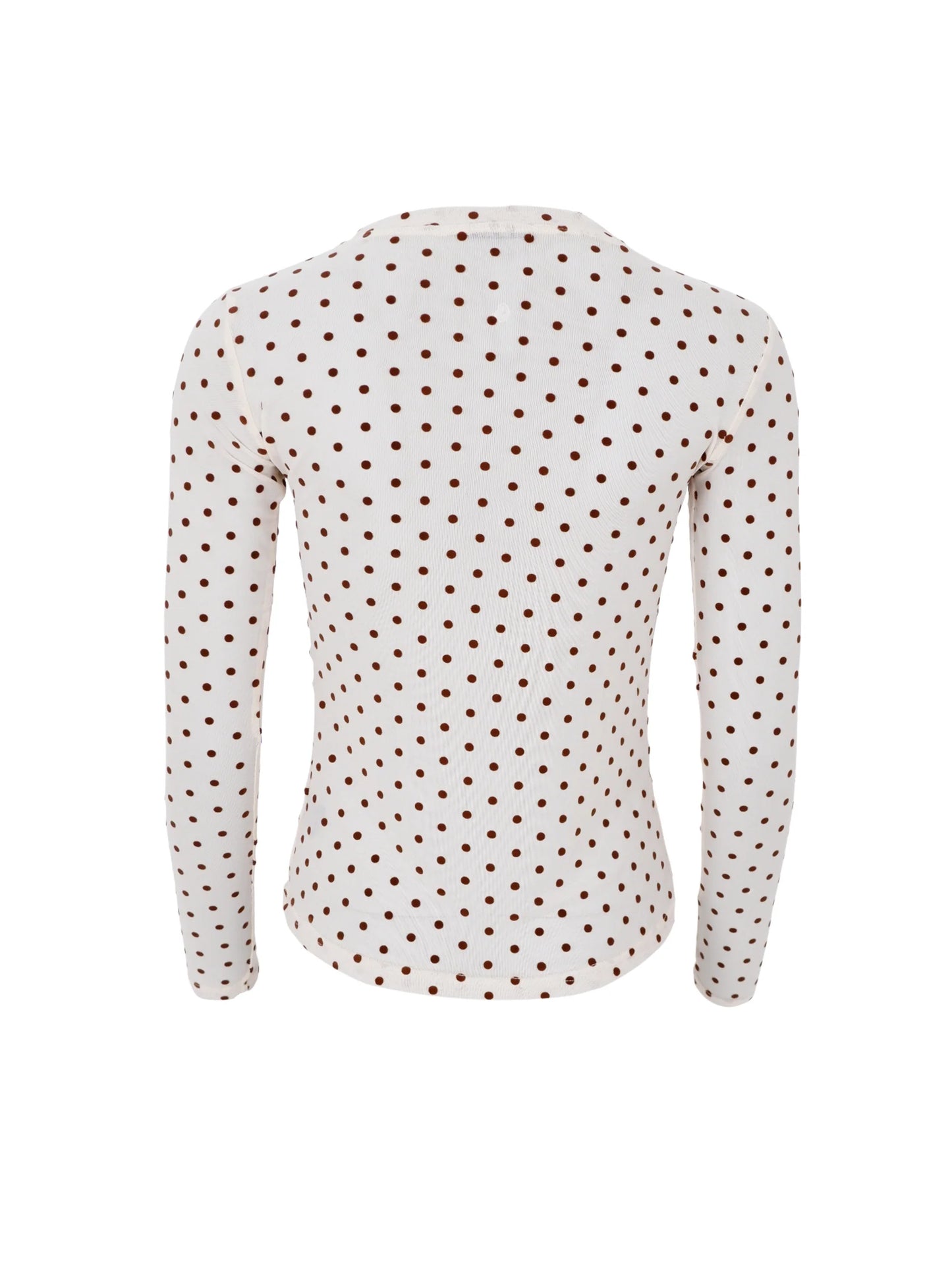 BC JENNIE DOTTED MESH BLOUSE CREAM