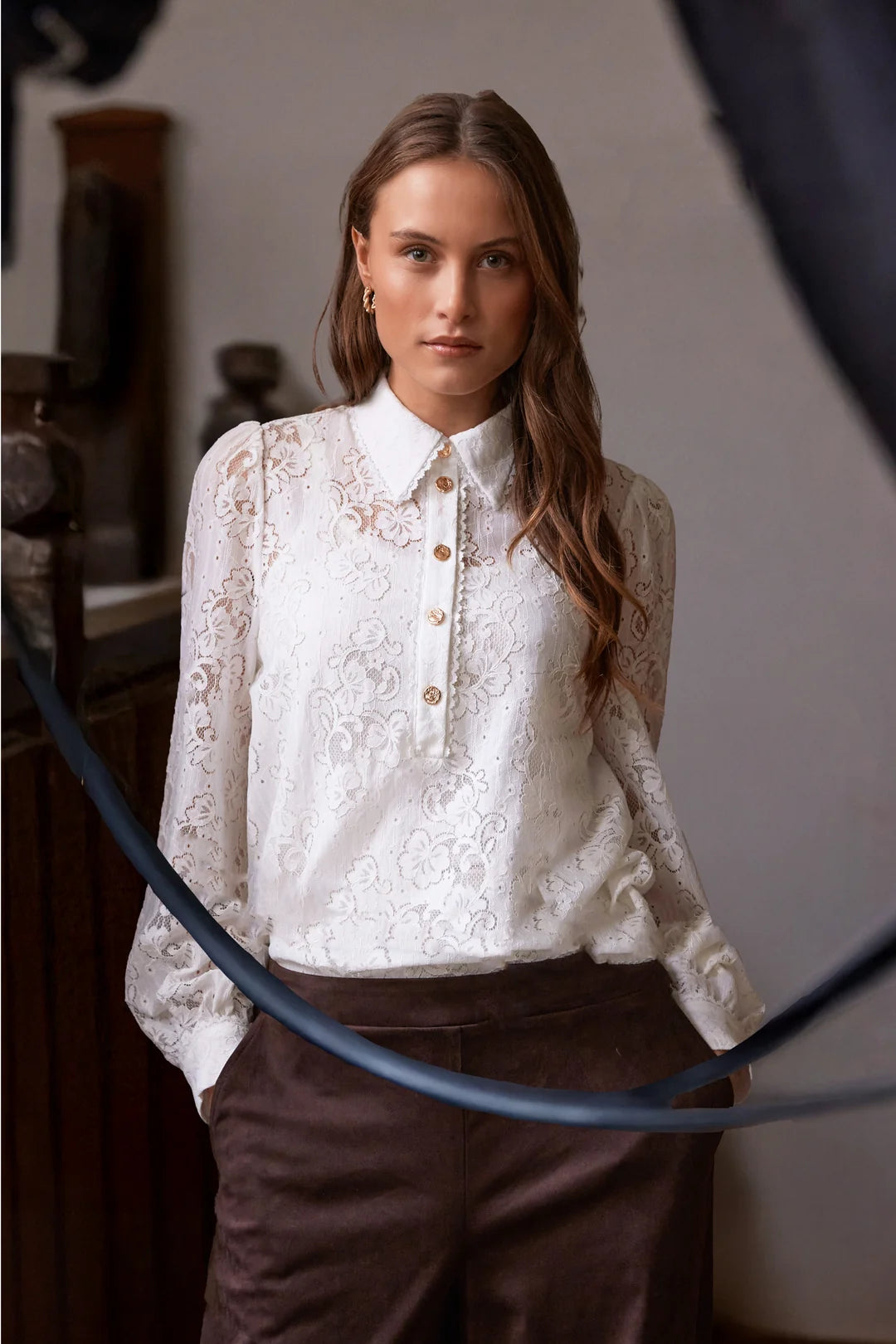 RDF NEW FAUSTINE BLOUSE OFF WHITE
