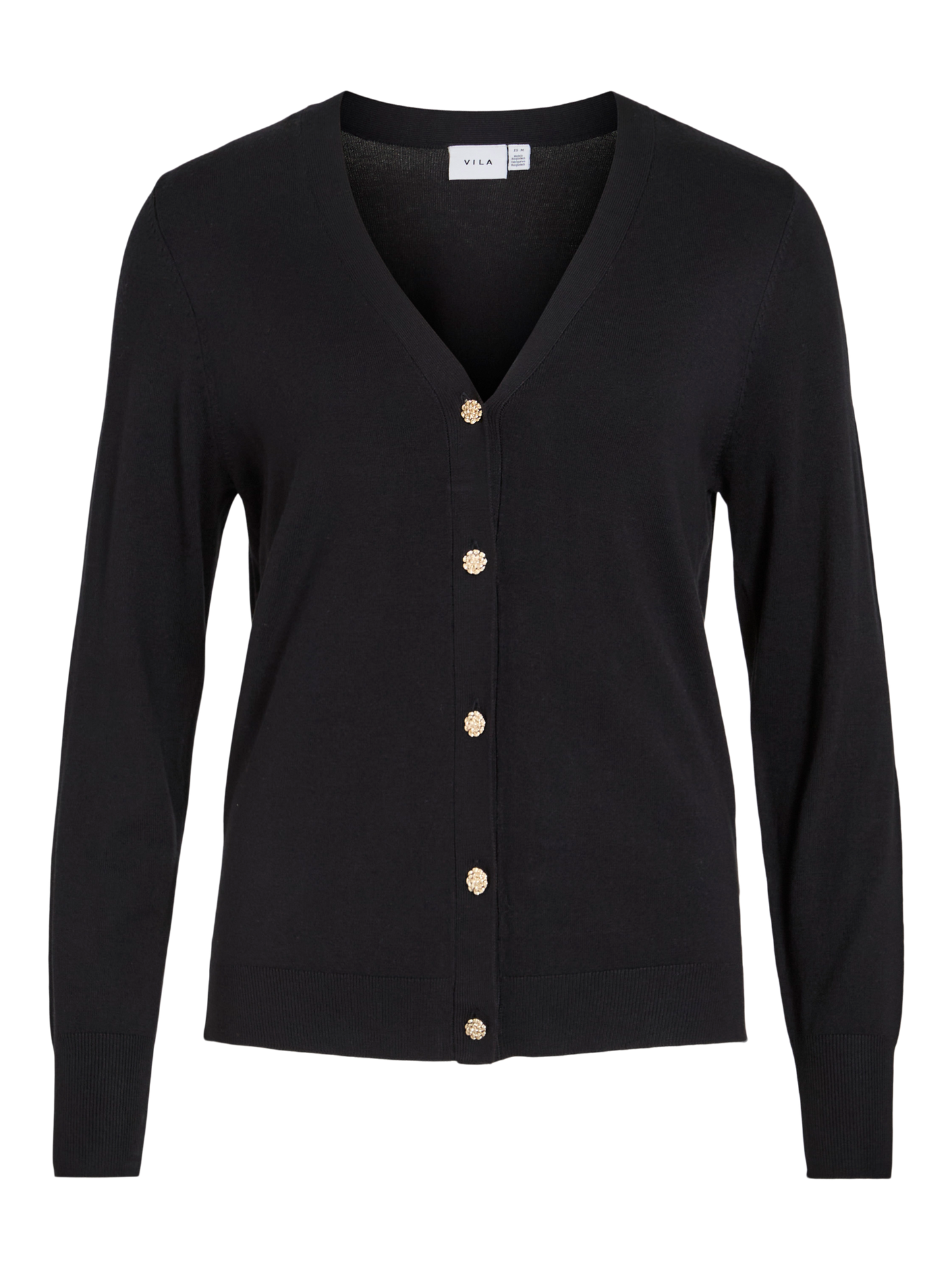 VILA VIWENNIE V-NECK L/S KINT CARDIGAN BLACK BEAUTY