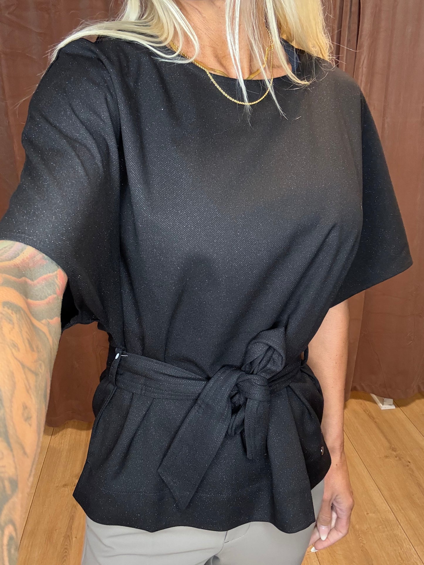 MMPIE BELLEVUE BLOUSE BLACK