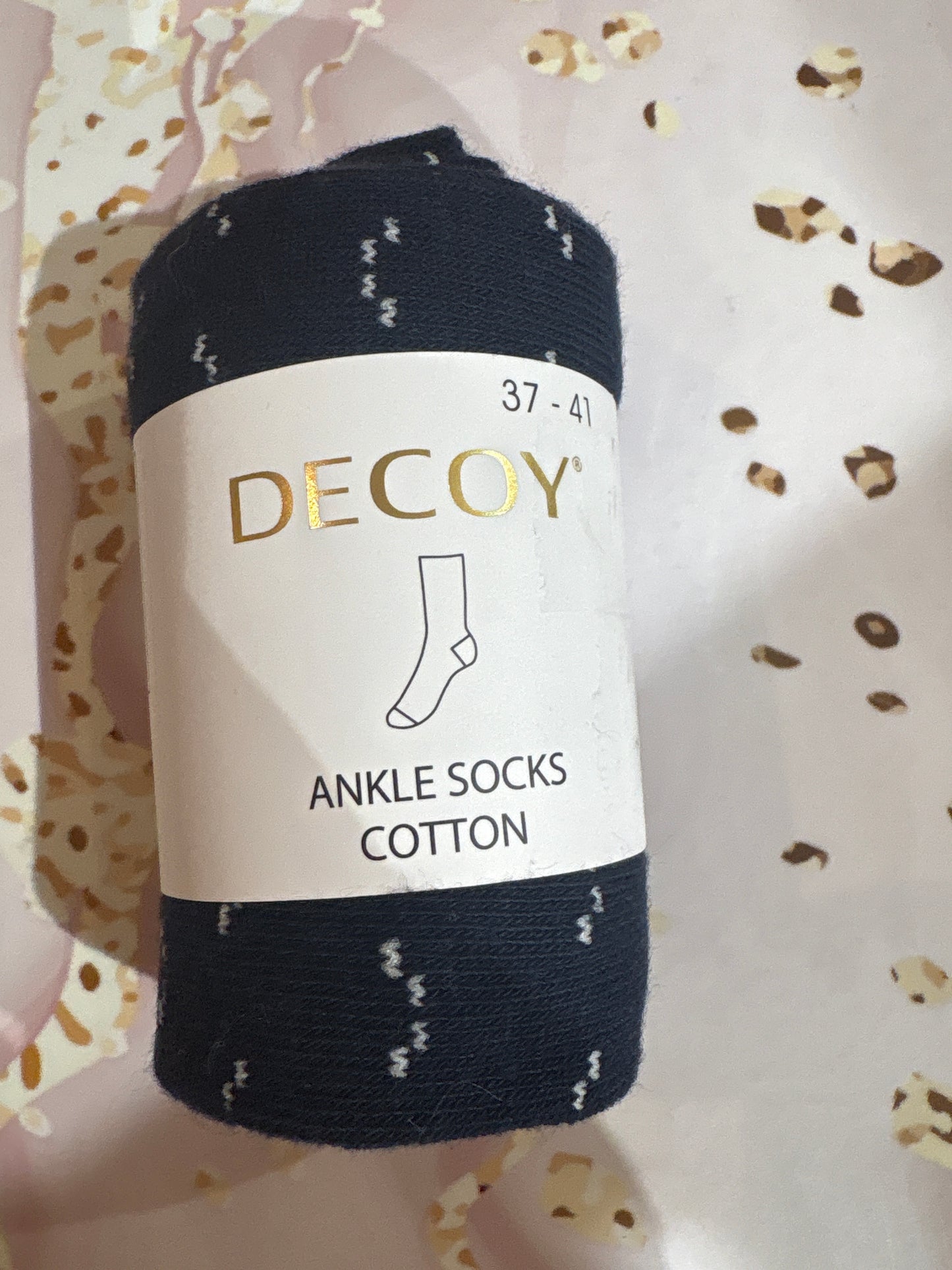 DECOY ANKLE COTTON NAVY HVID