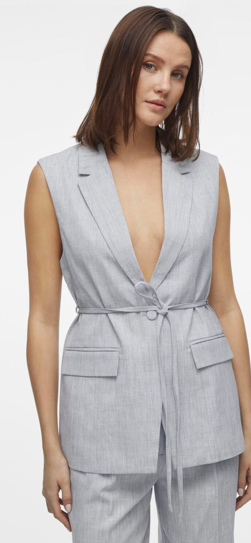 VILA WAISTCOAT GREY MELANGE