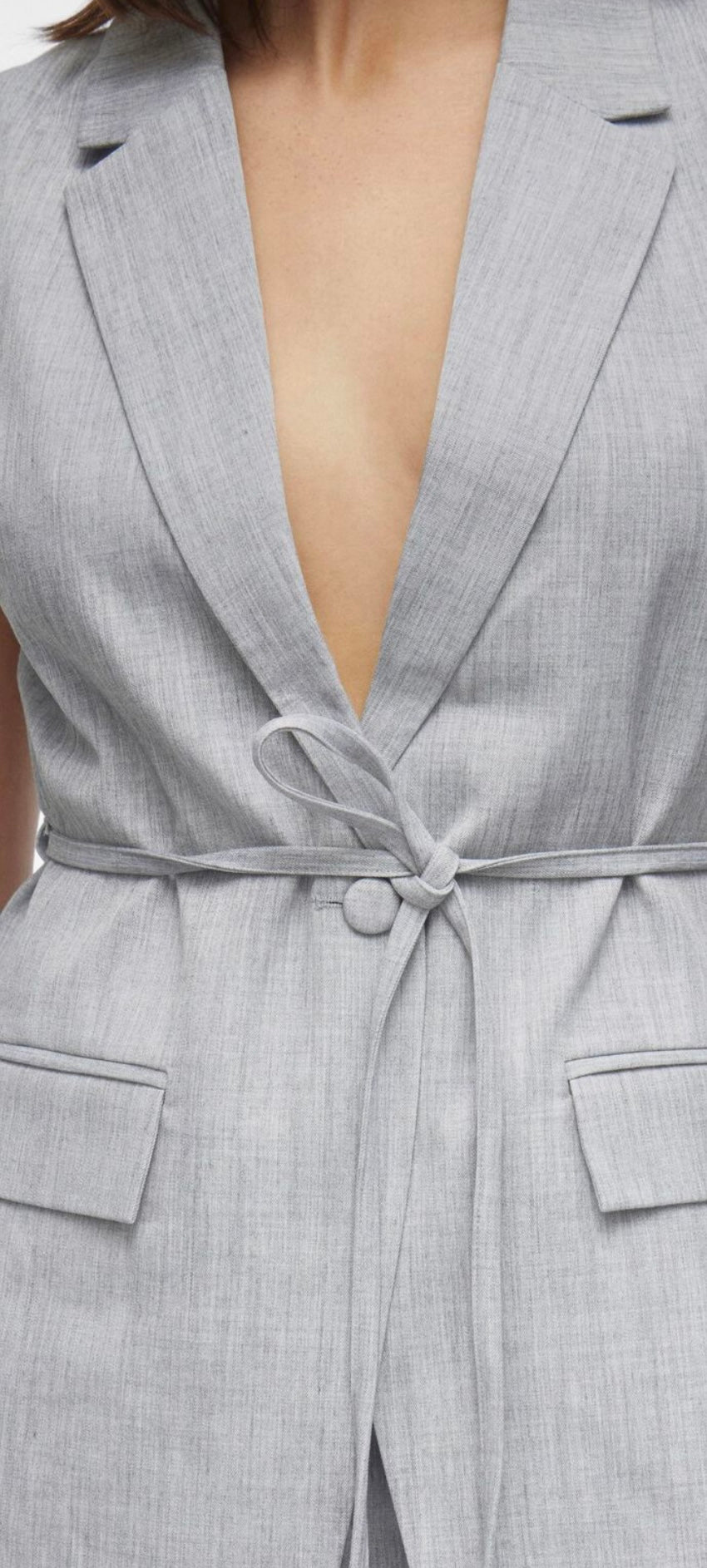 VILA WAISTCOAT GREY MELANGE