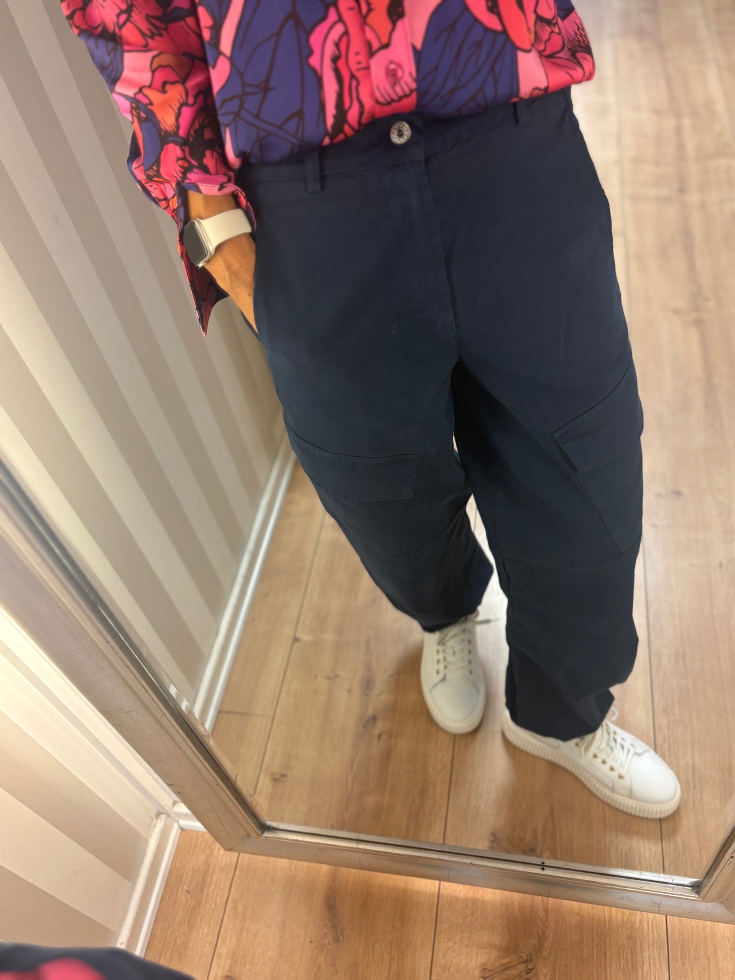SK KYLIE PANTS CANVA NAVY BLUE