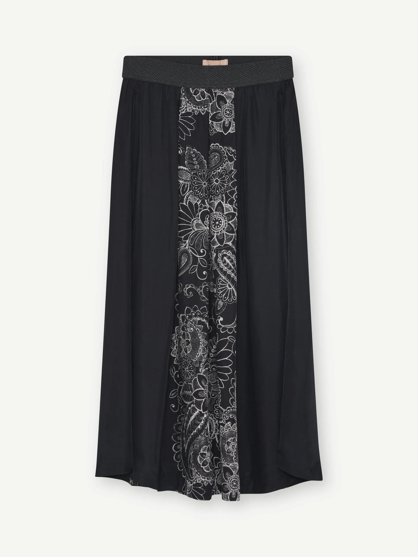 GUSTAV MABELL PLEATED MIDI BLACK/SAND