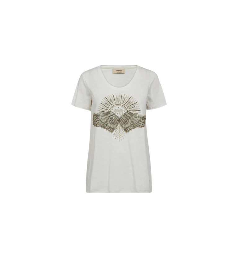 MM NADINE O-SS DECO TEE ECRU