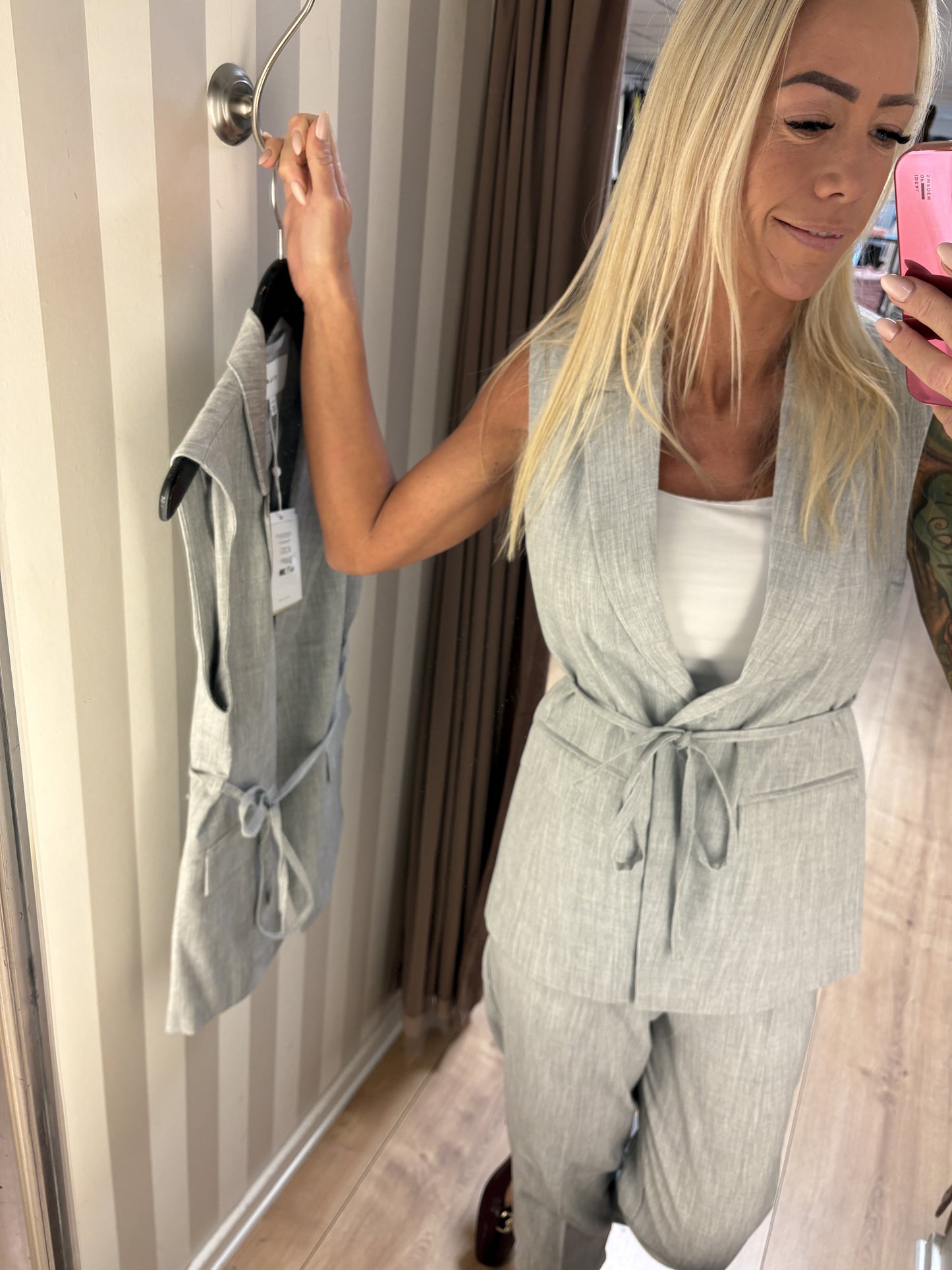 VILA WAISTCOAT GREY MELANGE