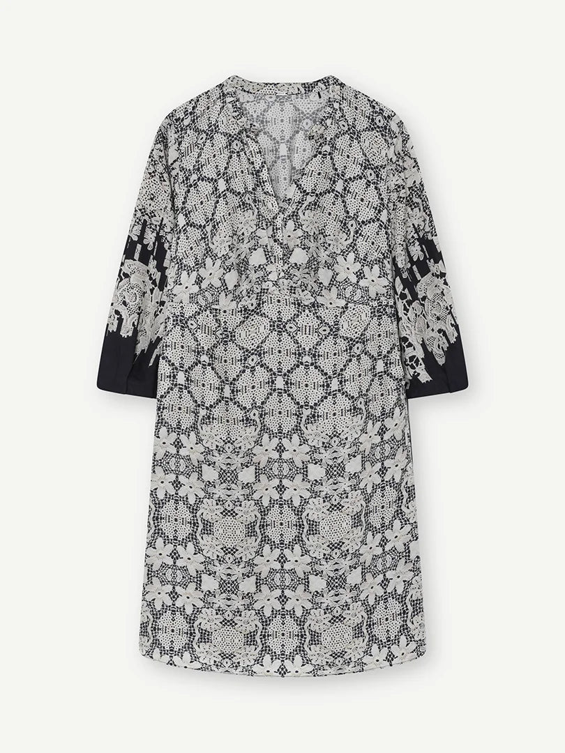 GUSTAV BETTIE SHORT DRESS BLACK/SAN