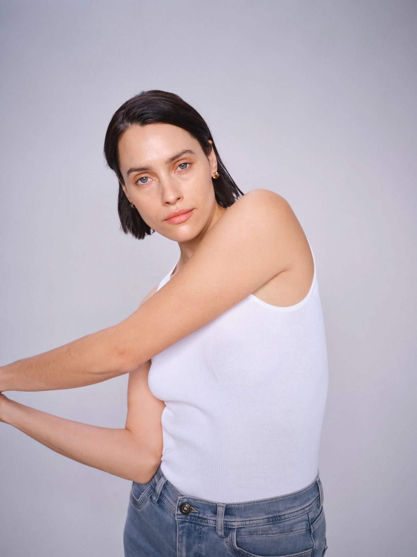 MM SEAMLESS SILK TANKTOP WHITE