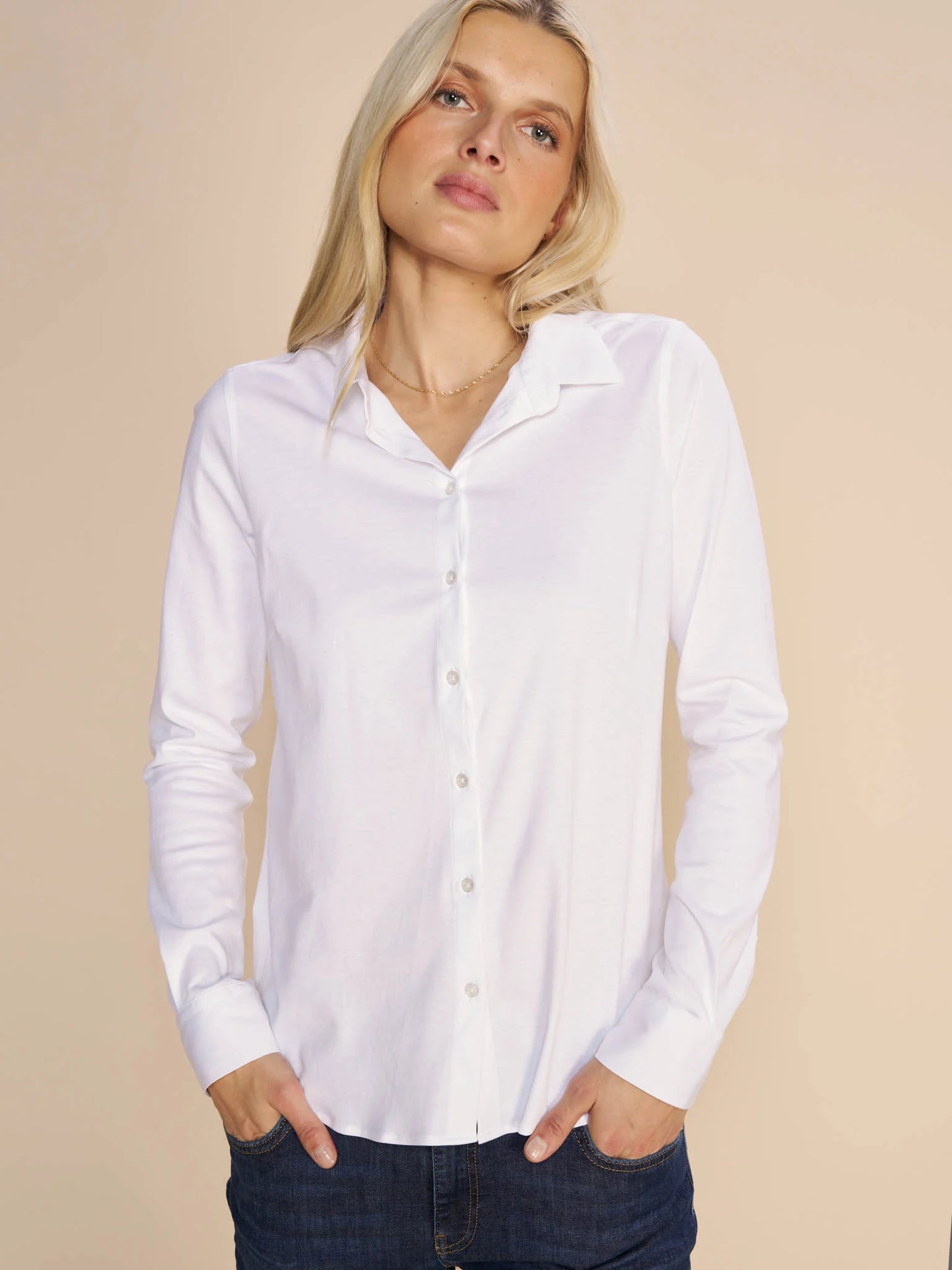 MMTINA JERSEY SHIRT WHITE
