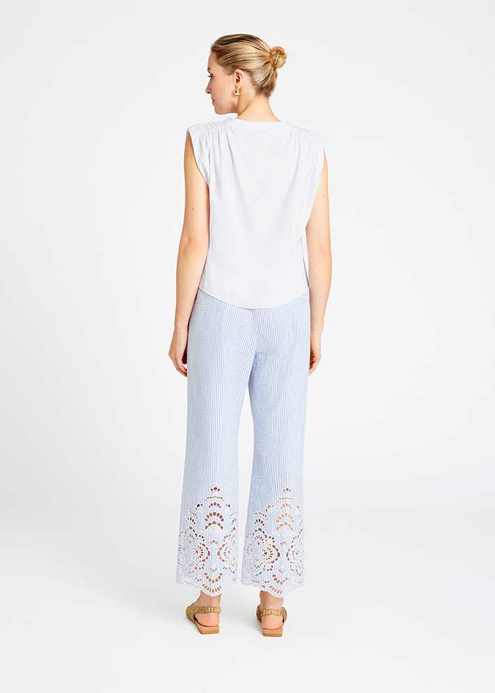 GUSTAV JOSIA TIE JERSEY TOP HVID