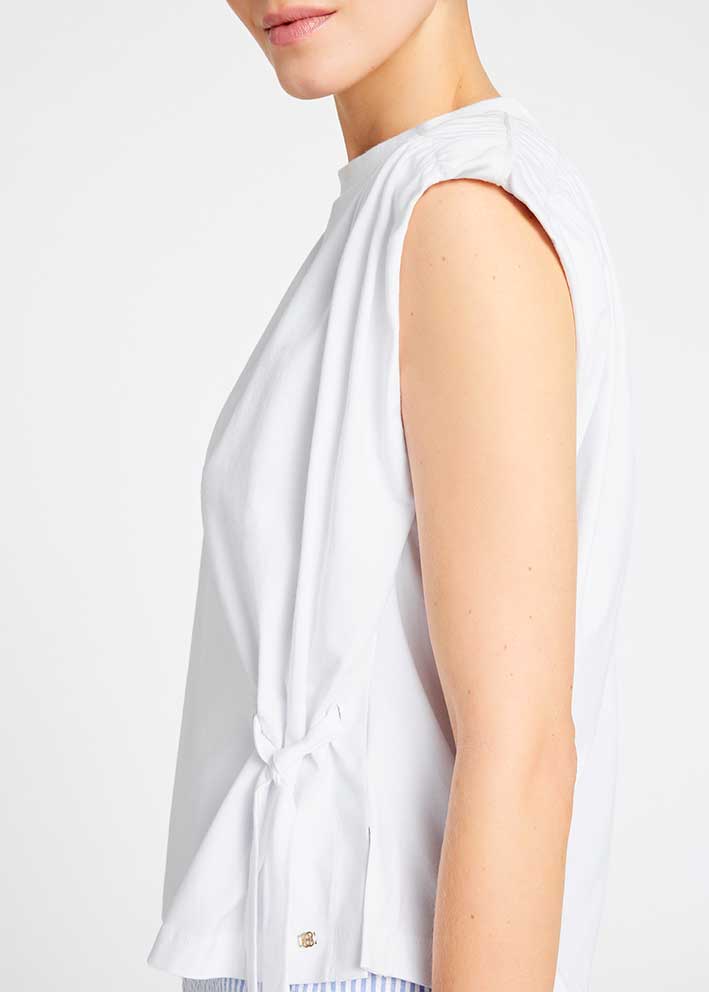 GUSTAV JOSIA TIE JERSEY TOP HVID