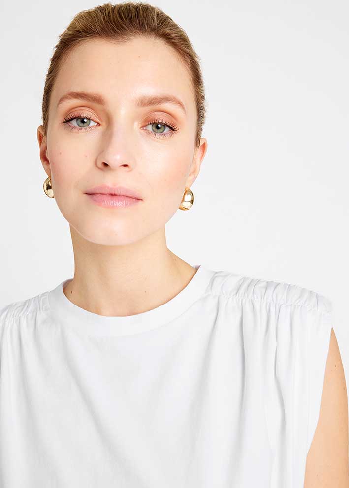 GUSTAV JOSIA TIE JERSEY TOP HVID