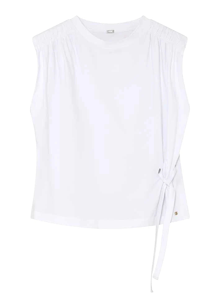 GUSTAV JOSIA TIE JERSEY TOP HVID