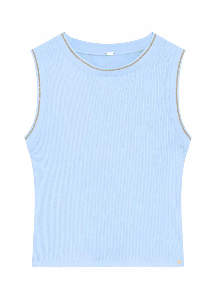 GUSTAV CAMI RIB TOP BLÅ