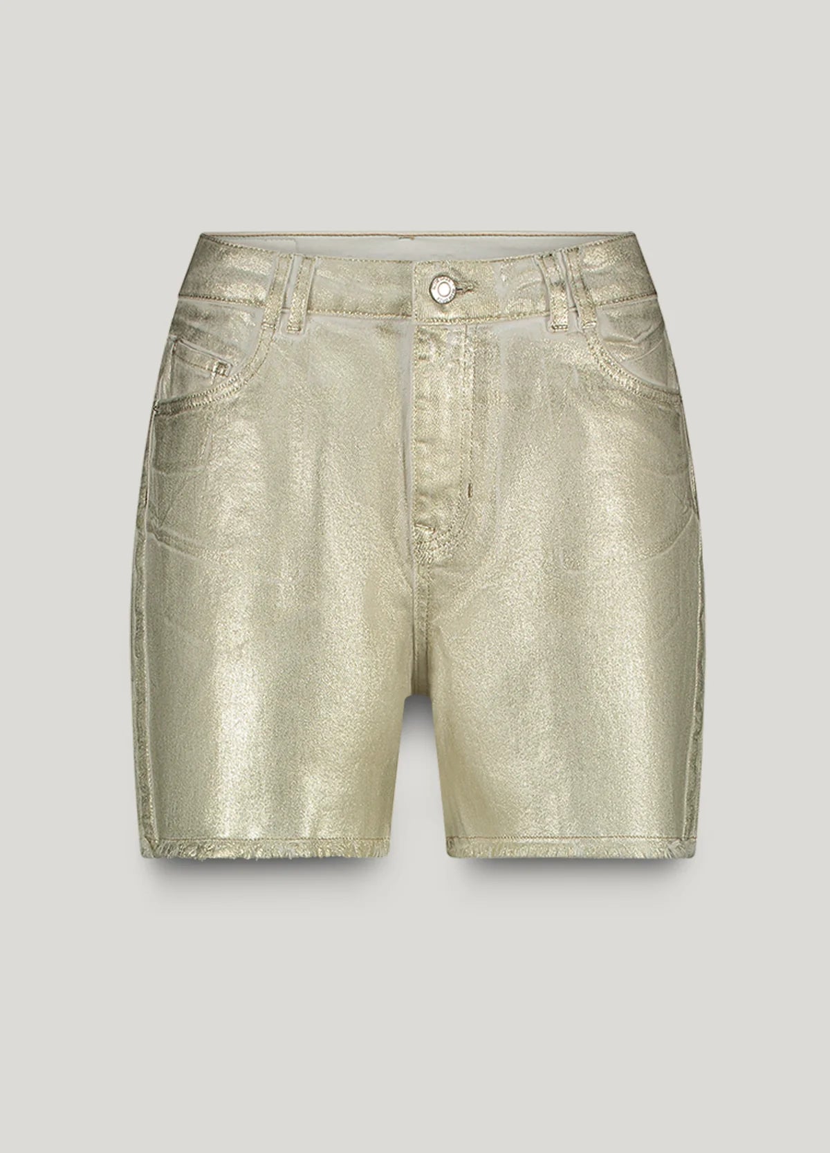 SUMMUM FOIL PRINT SHORTS WHITE DENI