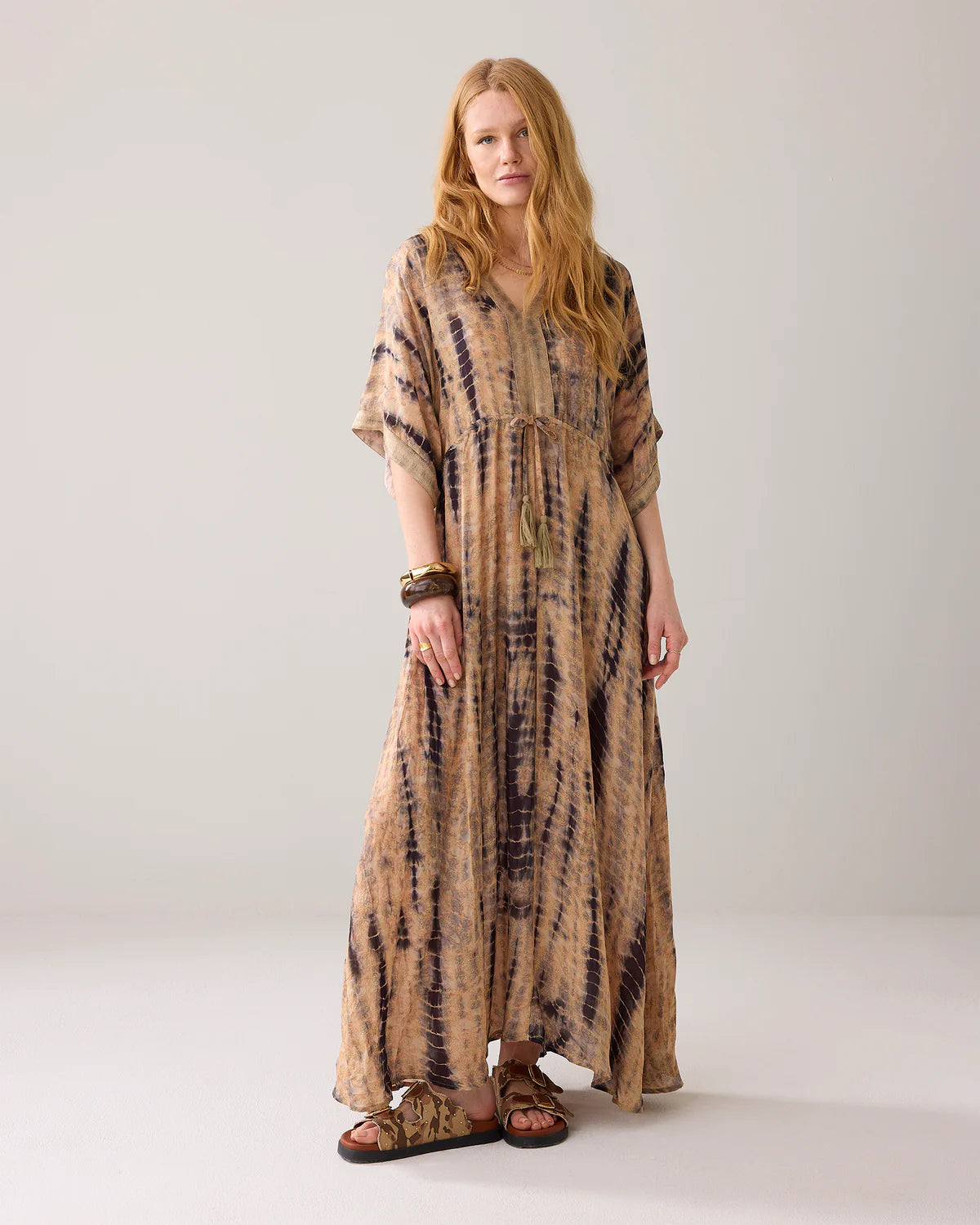 SUMMUM FLOWY MAX DRESS MUTICOLOUR