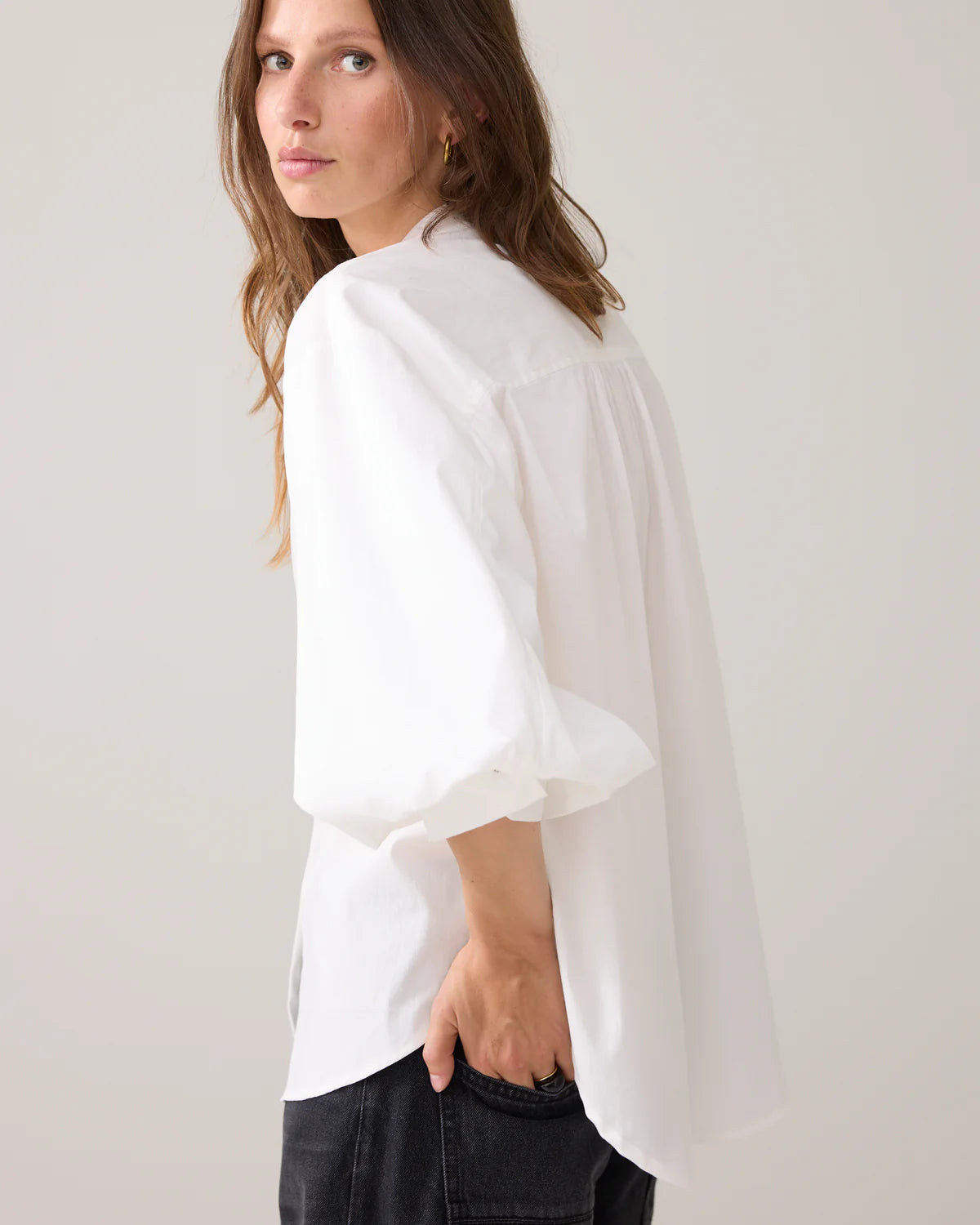 SUMMUM BLOUSE COTTON STRETCH