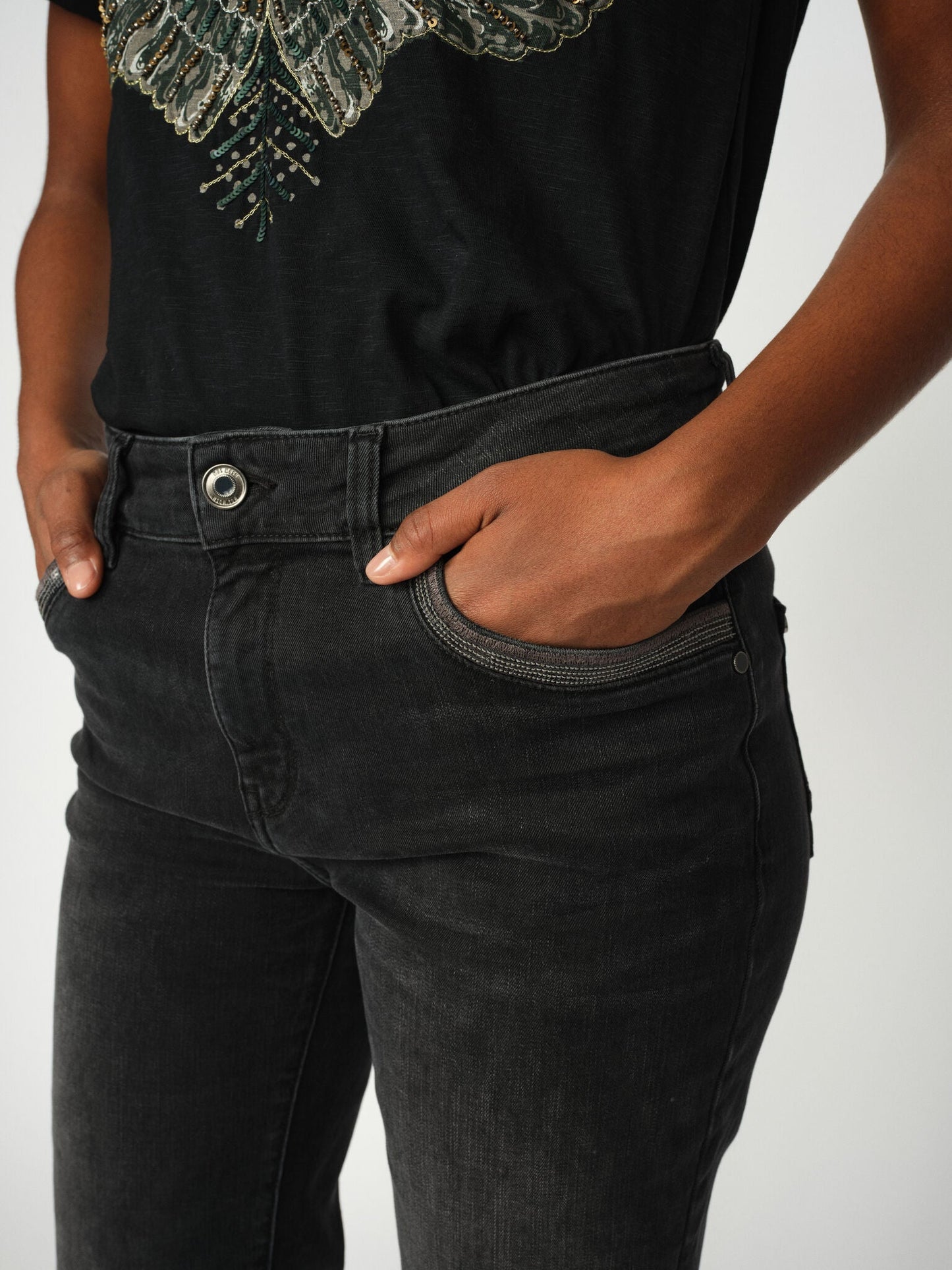 MMCECILIA PERLA JEANS DARK GREY