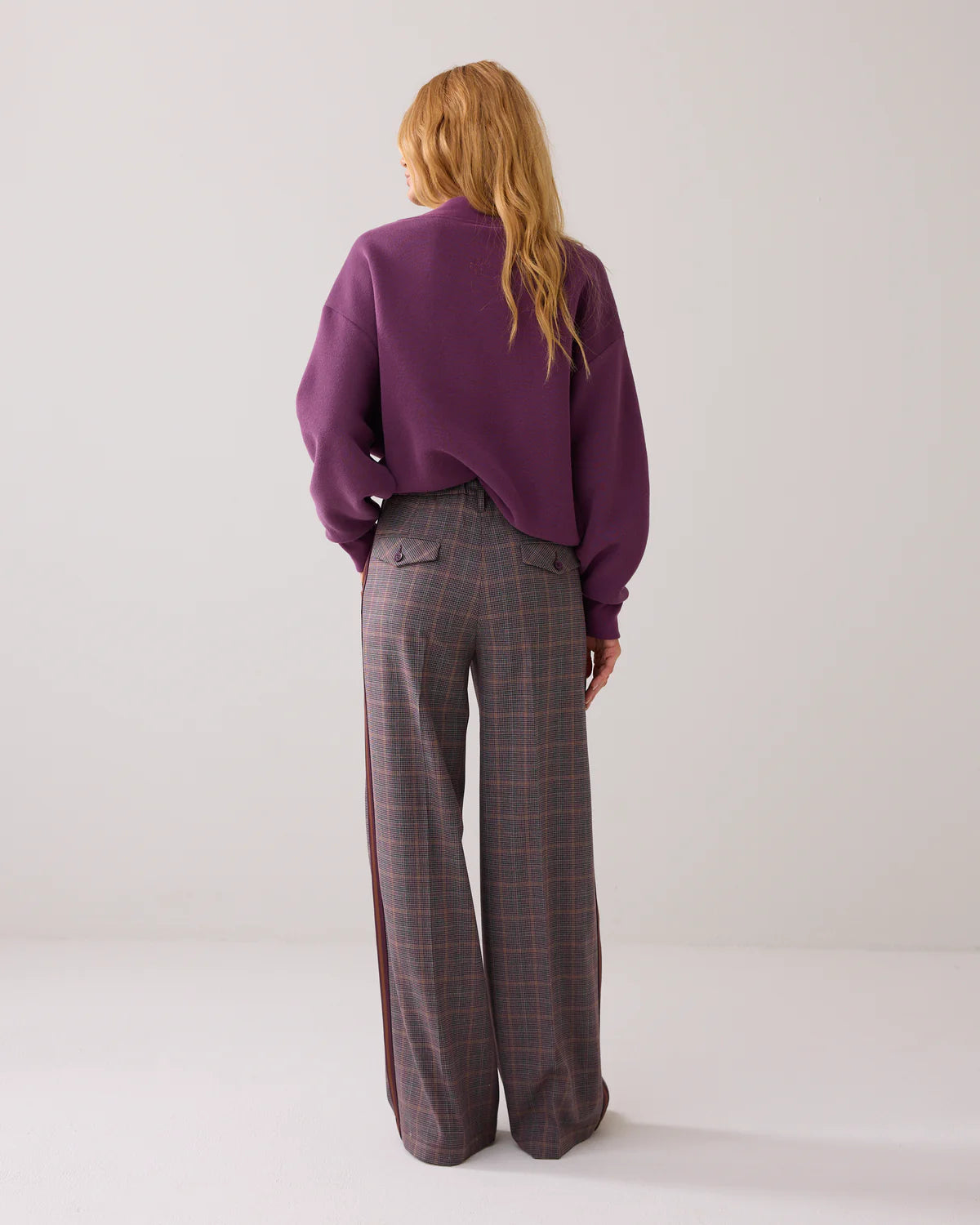 SUMMUM TROUSERS CHECK MULTI COLOURE