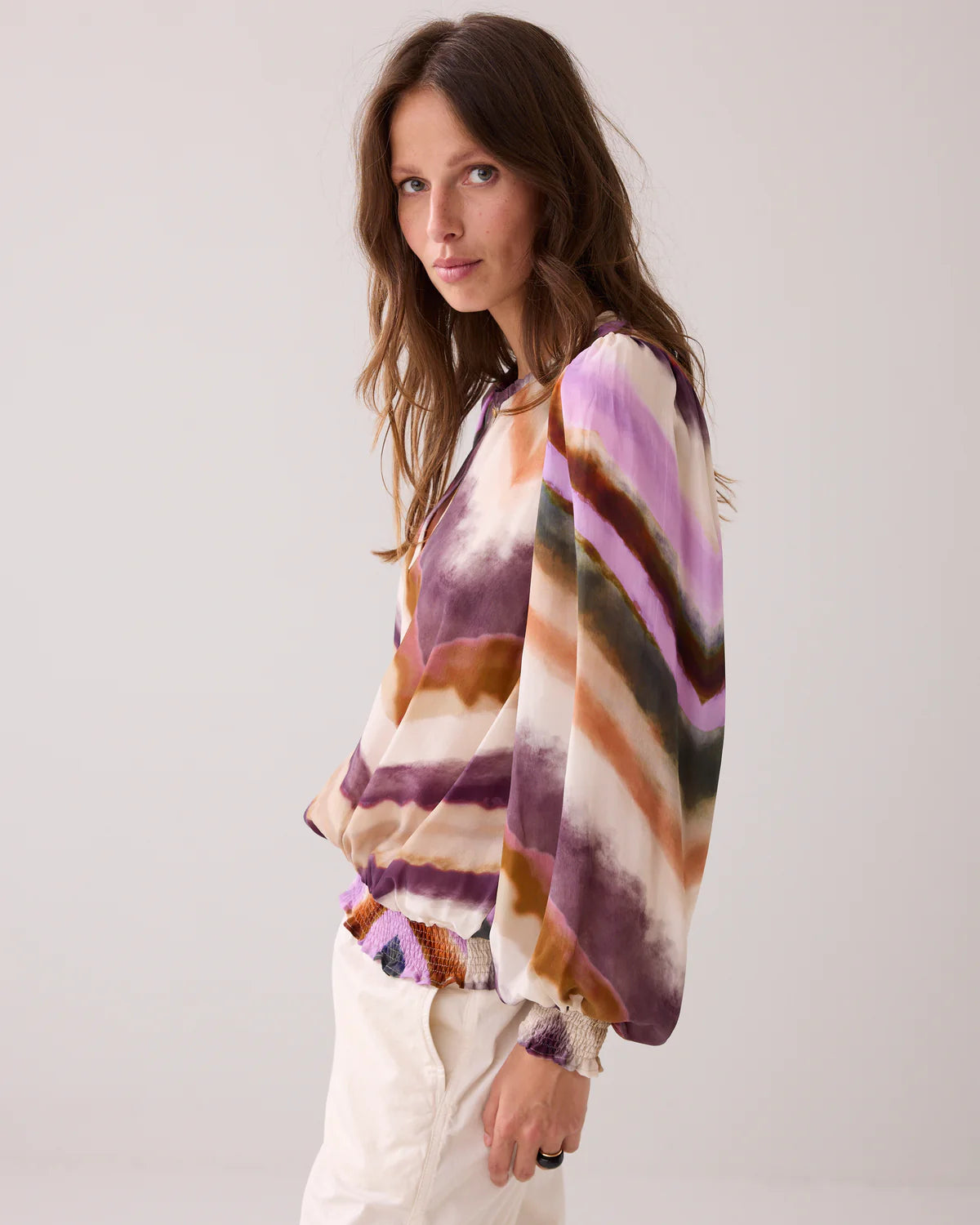 SUMMUM TOP LONG SLEEVES ZIGZAG PRIN