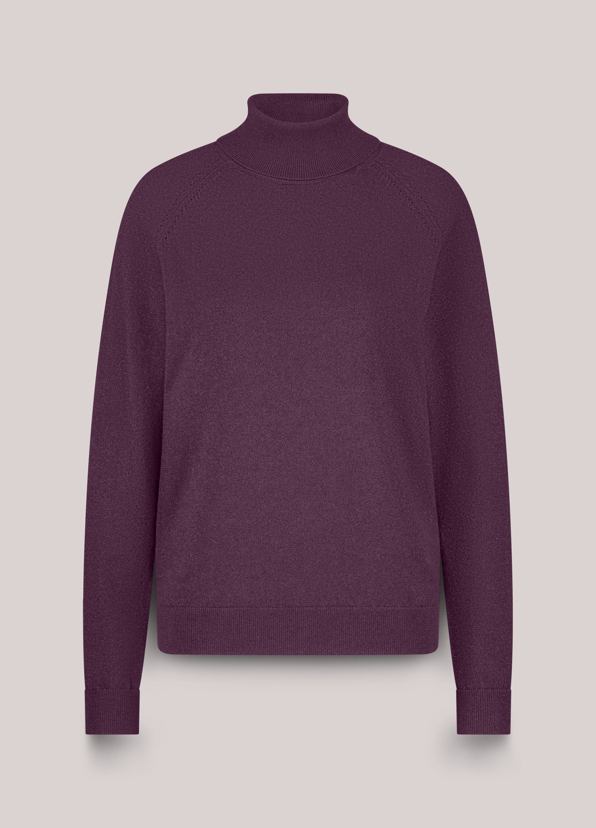 SUMMUM RTLE NECK SWEATER WINEBERRY