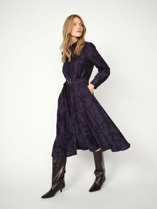 MMBEY TUL DRESS MARITIME BLUE